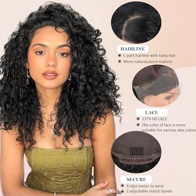  Aimole Two Braid Hairstyles Lace Front Wigs for Women  Synthetic Hair Long Black Lace Wig : Beauty & Personal Care