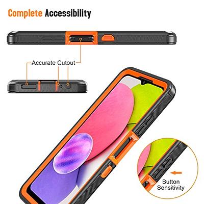 NIFFPD Samsung A14 5G Case, Galaxy A14 5G Case, Shockproof Drop protection  Phone Case for Samsung Galaxy A14 5G Black&Orange 