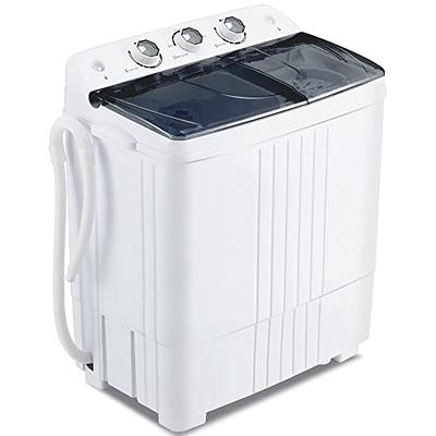 COSTWAY Portable Washing Machine, Twin Tub 21Lbs Capacity, Washer(14.4Lbs)  and Spinner(6.6Lbs), Laundry Machine with Control Knobs, Built-in Drain  Pump, Compact washer for Apartment, RV, Grey - Yahoo Shopping