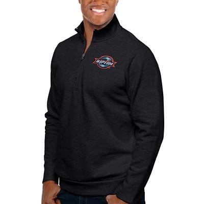 Antigua Dallas Cowboys Heather Gray/Navy Victory Colorblock Quarter-Zip  Pullover Top