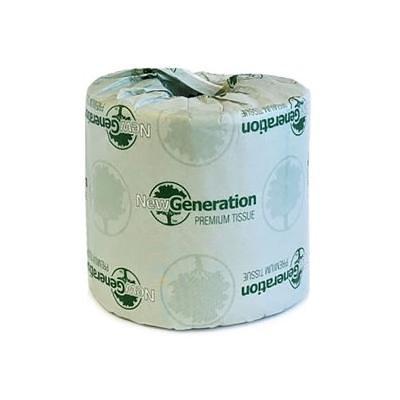 Lavex Premium 3 1/2 x 4 1/2 Individually-Wrapped 2-Ply Standard 500 Sheet  Toilet Paper Roll - 96/Case