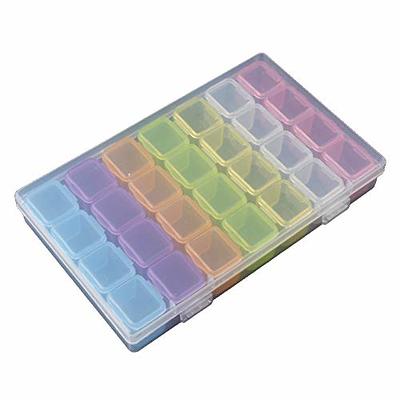 Bead Container  2 28 Slot Clear Plastic Empty Storage Box Nail