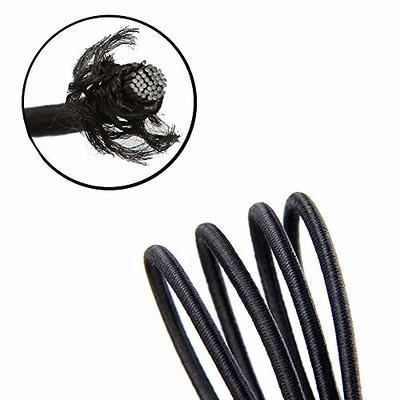 20 Pcs Plastic Cord Locks kit Elastic Bungee Nylon Shock Cord 1/8 50 ft  Lengths