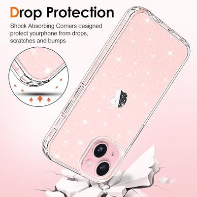 Hython Case for iPhone 13 Case Glitter, Cute Sparkly Clear Glitter Shiny  Bling Sparkle Cover, Anti-Scratch Soft TPU Thin Slim Fit Shockproof