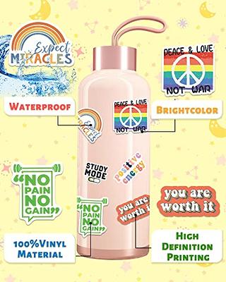 300pcs Inspirational Scrapbook Stickers for Teens, Students, Adults, Motivational Class Stickers for Laptop, Water Bottles, Planner, Waterproof Quote