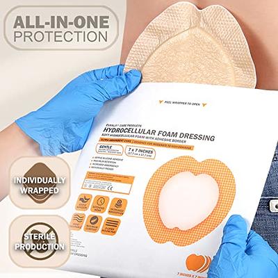 Waterproof Dialysis Catheter Shower Protector Cover Chest Chemo Port Chest  Wound Adhesive Bandages Film Dressing for G-Tube Feeding Tube(6x 6, Pack