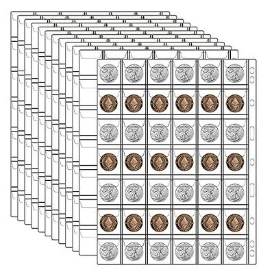 12 Sheets Coin Collection Supplies Pages Coin Collecting Book Album  Protector