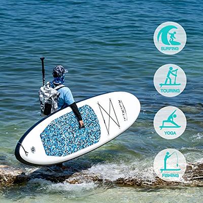 Soozier Inflatable Stand Up Paddle Board Ultra-Light Yoga SUP with Non-Slip  Deck Pad, Premium Accessories, Waterproof Bag, Safety Leash and Hand Pump