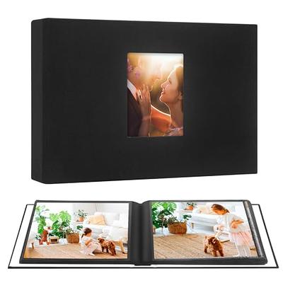  Yeaqee 20 Packs Photo Album 4x6 Small ​Picture Album Linen  Cover Memory Book with Front Window 26 Clear Pages Hold 52 Pictures ​for  Wedding Anniversare Family Baby Pictures (Black) : Home & Kitchen