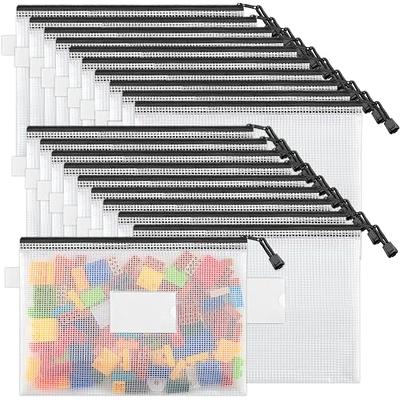 ZUFECY 14 Pcs Mesh Zipper Pouch, Puzzles & Board Games Organizing