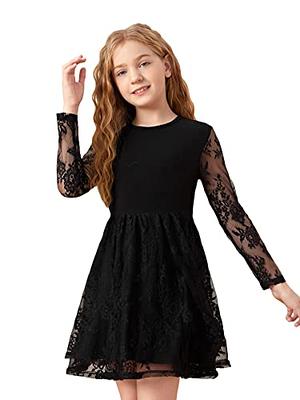  WDIRARA Girl's Mesh Ruffle Trim Layered Tie Back