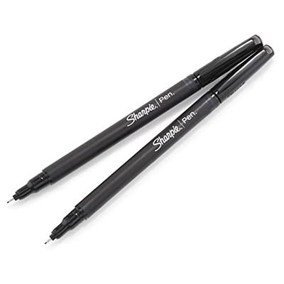 Felt Tip Pens, Fine Point (0.4Mm), Black, Black, Box Of 12