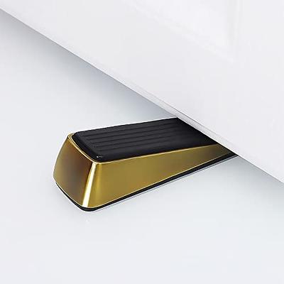 Strongest Door Stopper, Heavy Duty Door Stop Wedge Made of Premium Quality  Zinc and Rubber Suits Any Door, Any Floor. Set of 2 Plus Bonus Self