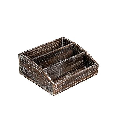 Besti Rustic Vanity Organizer for Cosmetics, Makeup, and Bathroom  Accessories, Wooden Farmhouse Storage Box with 3 Drawers, Vintage  Countertop