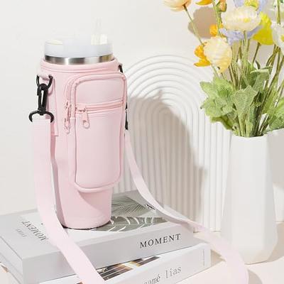 CEELGON Water Bottle Carrier with Strap for Stanley 40oz Tumbler with  Handle, Water Bottle Holder with Pouch, Water Bottle Sling Sports Water Bag  Accessories for Travelling Hiking Camping (Light Pink) - Yahoo