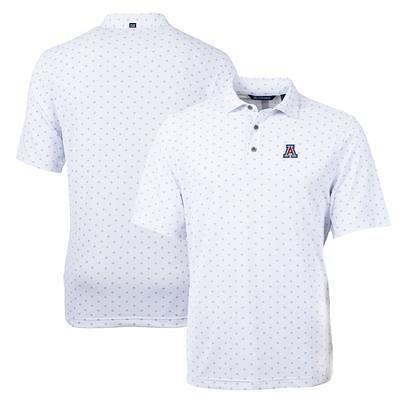 Men's Atlanta Braves Cutter & Buck Navy/White Virtue Eco Pique Micro Stripe  Recycled Polo