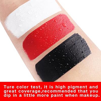 Narwhal Novelties White Face Paint Makeup - Sweat Proof No Smear Face Paint  White - Cream Face Paint Halloween White Makeup - Clown Makeup Kit for