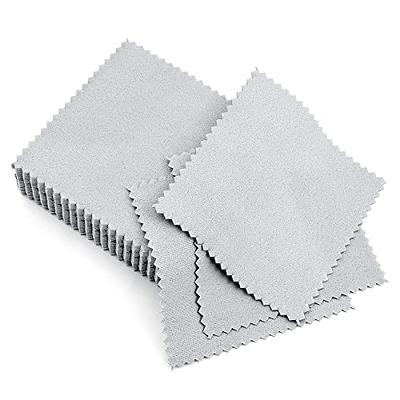  CATIFLIN 2pcs Multi-Layer Jewelry Cleaning Cloth, Large Silver  Polishing Cloth, 100% Cotton Jewelry Polishing Cloths for Gold, Silver and  Platinum Jewelry (Light Gray, 10 X12)