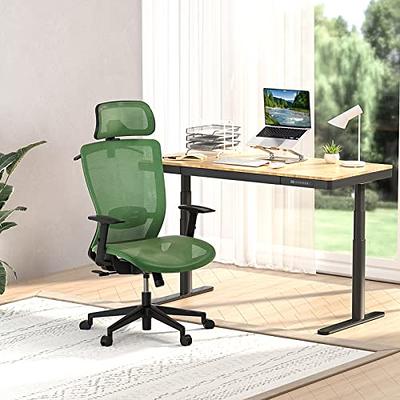 Qulomvs Mesh Ergonomic Office Chair with Footrest Home Office Desk Chair  with Headrest and Backrest 90-135 Adjustable Computer Executive Desk Chair  with Wheels …