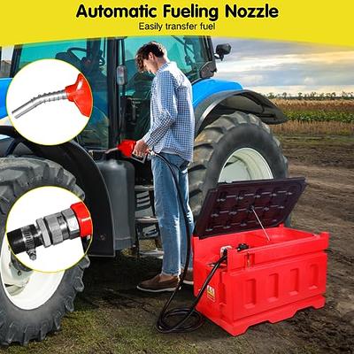 Portable 48 Gallon Fuel Tank with Pump for Gasoline & Diesel, 15GPM High  Flow Rate 12V DC Self-Priming Fuel Transfer Pump, 13.1ft Hose, Auto Fueling
