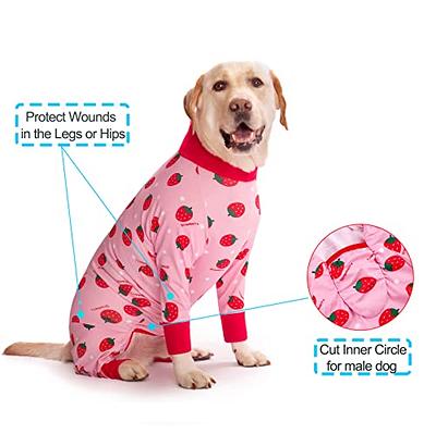 Dog Recovery Suit After Surgery Soft Long Sleeve Dog Neuter Shirt Cone  Alternatives, Prevent Licking Dog Surgical Onesies for Large Medium Dog  Shedding Suit (4XL, Strawberry) - Yahoo Shopping