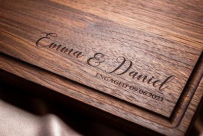 Personalized Script Last Name Cutting Board Gifts for Weddings,  Anniversaries, Birthdays, and Housewarmings