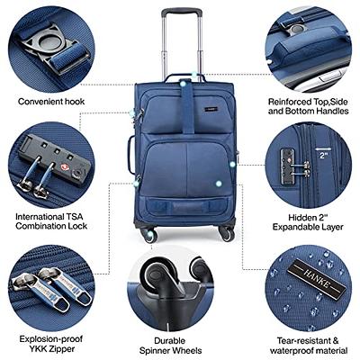 BAGSMART Carry On Luggage 20 Inch,Softside Expandable Suitcase with Spinner  Wheels, Travel Luggage Airline Approved Rolling Lightweight Suitcases with