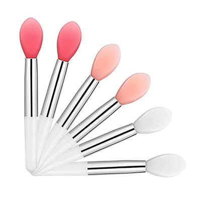 Silicone Lip Brush, 6pcs Makeup Brushes with Dirt-proof Caps for Protection, Lipstick Applicator Brushes for Lip Gloss, Lip Mask, Eyeshadow, Lip Cream