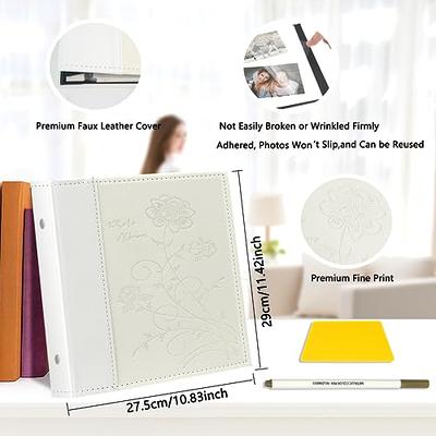 Photo Album Self Adhesive Pages for 4x6 5x7 8x10 Pictures Magnetic  Scrapbook Photo Albums with Sticky Pages Books with A Metallic Pen for Baby  Wedding