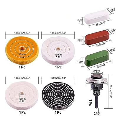 4''Buffing Polishing Wheel with Polish Compound and 1/4 Shaft Drill  Adapter Kit for Bench Grinders/Bench Buffer Rotary Tools,8Pcs/Set - Yahoo  Shopping