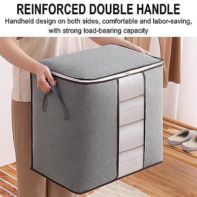 Ineetatu Clear Storage Bags with Zipper, 75L Extra Large Capacity - Closet,  Underbed Storage Organizer for Clothes, Bedding, Comforter, Toys, Pillow 