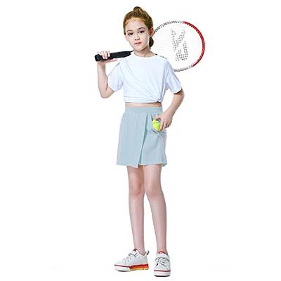 ALAVIKING Girls Athletic Skirt Cotton Active Tennis Skort Running Workout  Skort Skirts Size 3-12 Years (Light Blue-m) - Yahoo Shopping