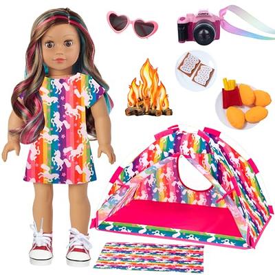 K.T. Fancy 8 PCS 18 Inch Girl Dolls Camping Tent Set Clothes and  Accessories Including Doll Tentage, Doll Clothes, 2 Food Set, Sunglasses,  Camera, Picnic Blanket and Bonfires - Yahoo Shopping