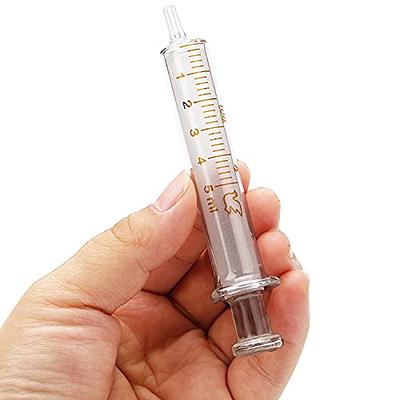 30Pcs 5ml Syringes with 21G Needles and Caps,Disposable Plastic Syringe for  Industrial Use,Garden,Painting,Scientific Labs,with Measurement