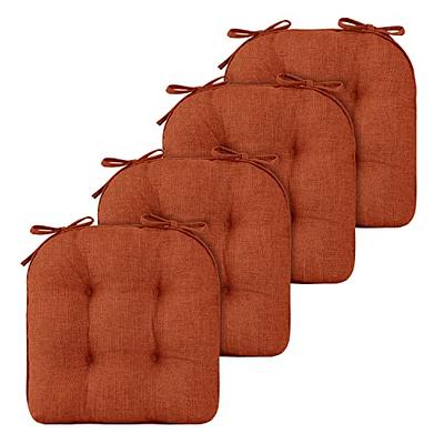 Basic Beyond Chair Cushions for Dining Chairs 4 Pack, Memory Foam Chair  Cushion with Ties and Non Slip Backing, 15.5 x 15.5 inches Tufted Chair  Pads for Dining Chairs(Rust) - Yahoo Shopping