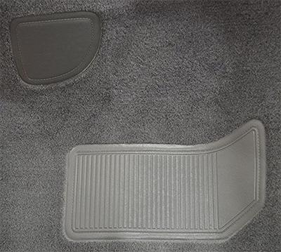 Motor Trend FatRug Checkered Carpet Floor Mats, Gray, Vintage