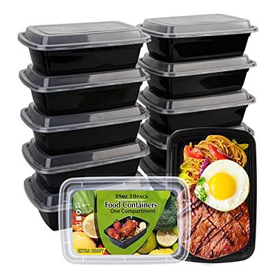  Arrow Home Products 1 Pint Freezer Containers for Food Storage,  10 Pack with Lids - USA Made Reusable Plastic Food Storage Containers -  Prep, Store and Freeze - BPA Free, Dishwasher