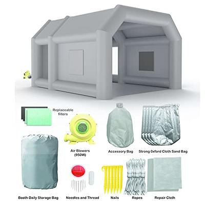 LVAOSTT Inflatable Paint Booth 13x12x8FT Spray Paint Booth for Car Parts  Motorcycles Parking Tent Workstation, 750W Powerful Blowers Inflatable  Spray