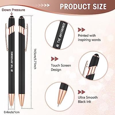 Stylus Pen for Touch Screens, Fine Point Smooth Writing Pens, Personalized  Colorful Pens Bulk, Black Ink 1.0 mm Journaling Pen, Cute Pens Office