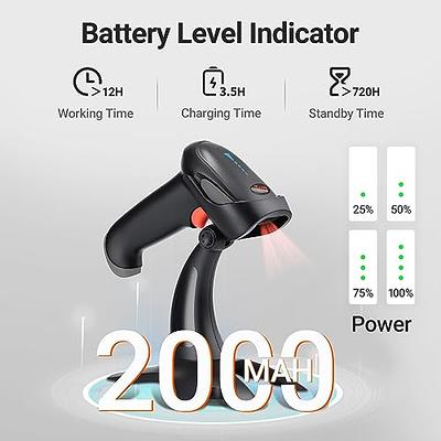 Tera 1D Bluetooth Mini Barcode Scanner, 3-in-1 Bluetooth & USB Wired & 2.4G  Wireless Laser 1D Bar Code Reader, Portable Barcode Scanner Work with iOS