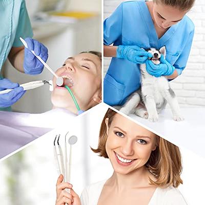 JMU 10 Pack Disposable Dental Examination Kit, 3Pcs Basic Instruments Set,  Sterile Packaging, Dental Mirror Explorer Probe Plier, Oral Cleaning