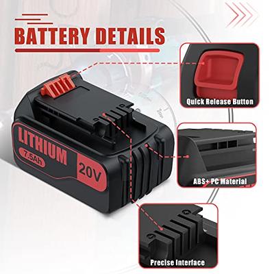 20V 1.5Ah Lithium-Ion Battery for Black & Decker 20 Volt LB20 Lbx20 - Black