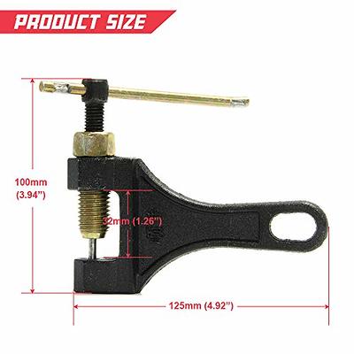 Roller Chain Breaker, Chain Splitter Tool Heavy Duty, Motorcycle Chain Tool  & Bicycle Go Kart ATV Chain Link Break and Removal Chain Splitter 