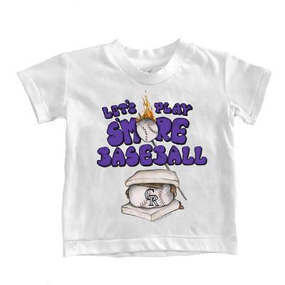 Atlanta Braves Tiny Turnip Girls Toddler Blooming Baseballs Fringe T-Shirt  - Navy