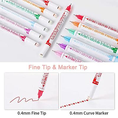 Colored Curve Pens Highlighter Sets, One Set Of 6 Pens Of Different Colors,  6 Different Curve Shape Fine Lines, Pens For Note Taking