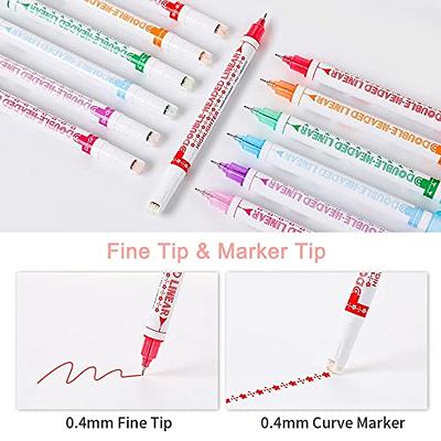 24 Pcs Curve Highlighter Pens Dual Tip Curve Pens Highlighters Fluorescent  Pens Planner Pens Office School Supplies