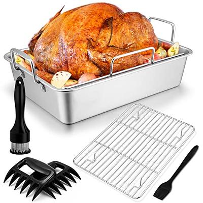 Heavy Duty Aluminum Roaster Pan with Handles