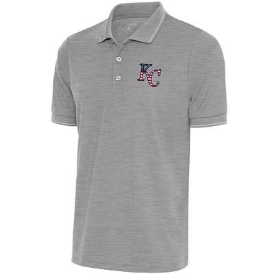 Men's Antigua Gray Kansas City Royals Compass Polo - Yahoo Shopping