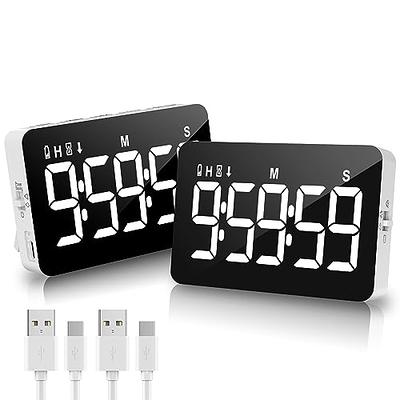 Digital Timer With 3 In 1 Clock/alarm Clock Function, Magnetic Kitchen  Timer, Countdown Stopwatch Timer, Time Management For Kitchen/study/sport  (whit