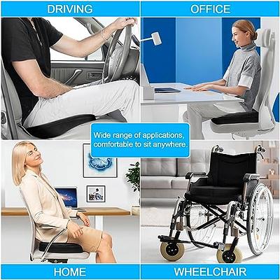 Gel Seat Cushion & Memory Foam Seat Cushions for Chair - Seat Cushion for  Sciatica Coccyx Back Tailbone&Lower Back Pain Relief, Chair Pillow with  Pressure Support for Driving, Office&Desk Chair, Black 